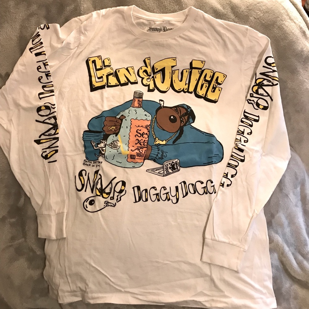 Men’s Snoop Dogg long sleeve white t-shirt large